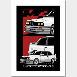 Classic E30 Sport Car Posters and Art